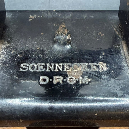 Front view showing SOENNECKEN D.R.G.M. marking on German office hole punch