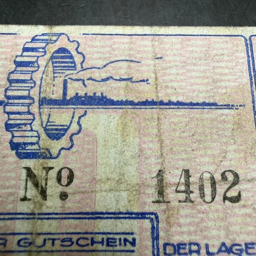 Serial number 1402 Westerbork banknote