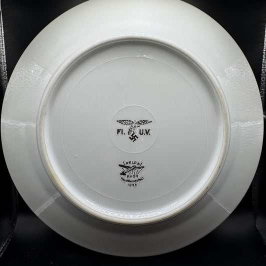 WW2 original artifact – Luftwaffe dinner plate 1938 Felda Rhön – interior detail