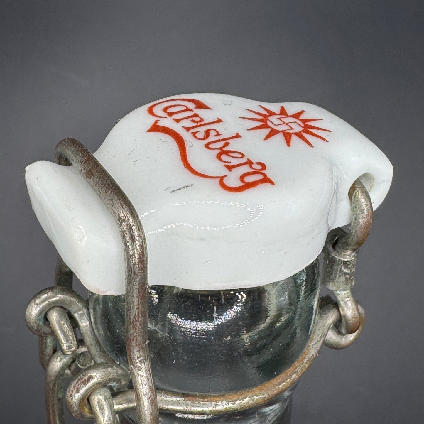 WW2 original artifact – Carlsberg beer bottle – interior title page