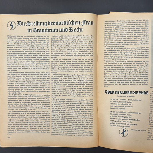 WW2 original artifact – Frauen Warte Januari 1939 – interior detail