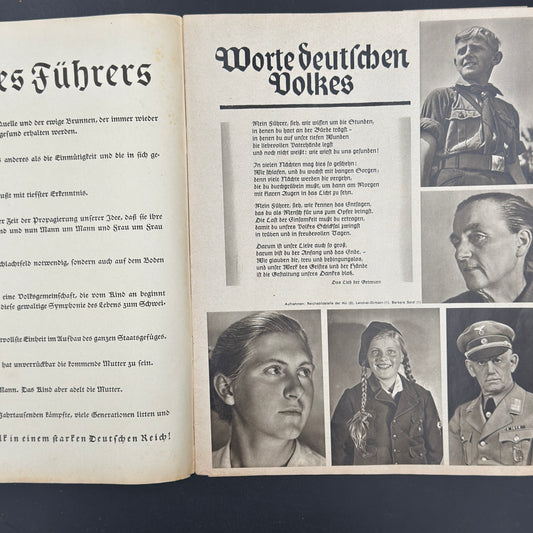 WW2 original artifact – Frauen Warte Magazine April 1939 – interior detail