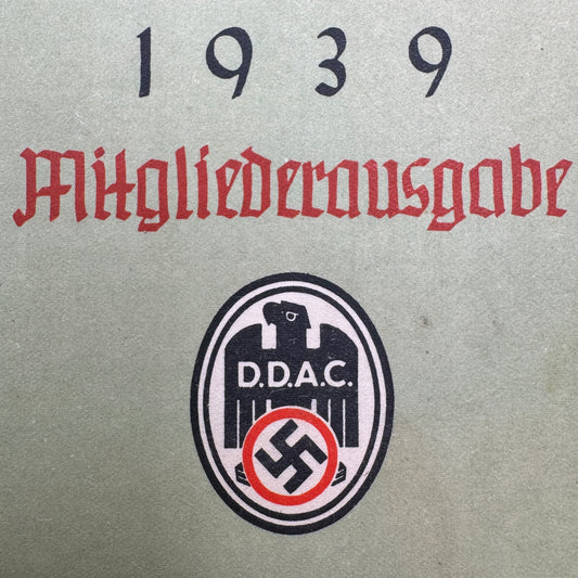 WW2 original artifact – Strassen Zustands Karte DDAC 1939 – interior detail