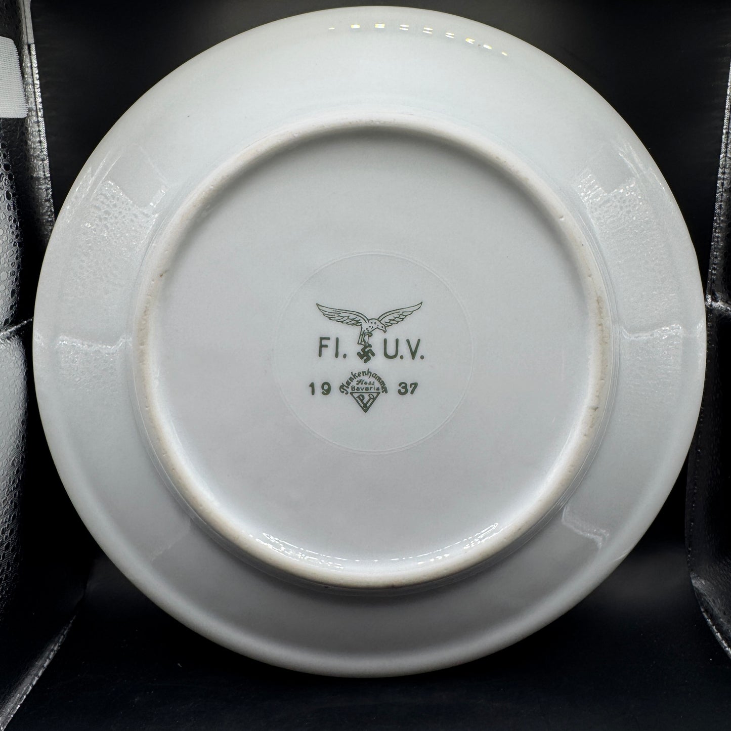 WW2 original artifact – Luftwaffe dinner plate 1937 Plankenhammer – interior title page