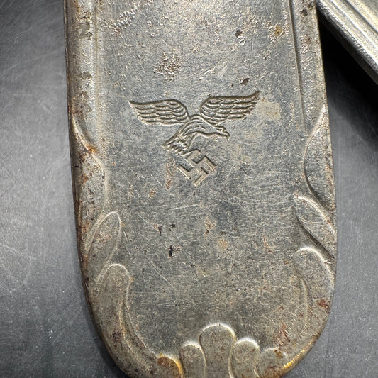 WW2 original artifact – Two Luftwaffe Forks – interior detail