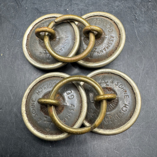 WW2 original artifact – Two pair of NSDAP buttons – interior detail