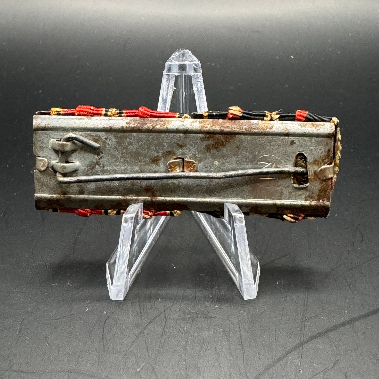 WW2 original artifact – German 2 Position Ribbon Bar (KvK2, Anschluss) – interior detail