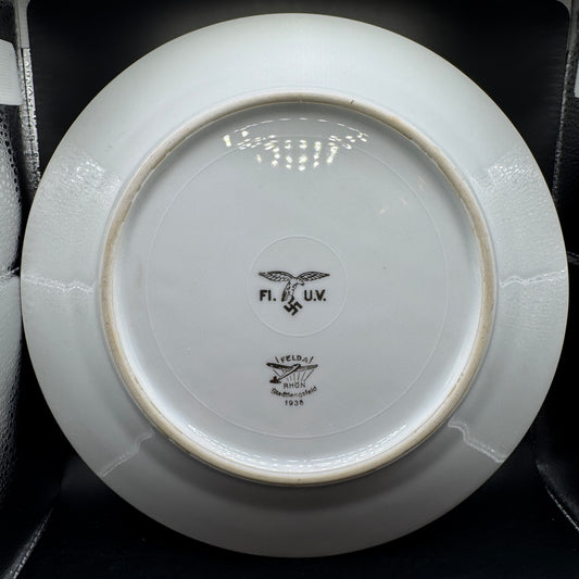WW2 original artifact – Luftwaffe dinner plate 1938 Felda Rhön – interior detail