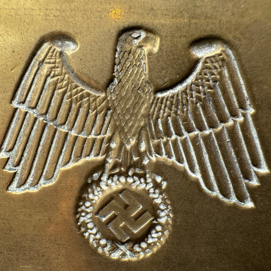 WW2 original artifact – Reichsadler wax seal stamp – interior detail