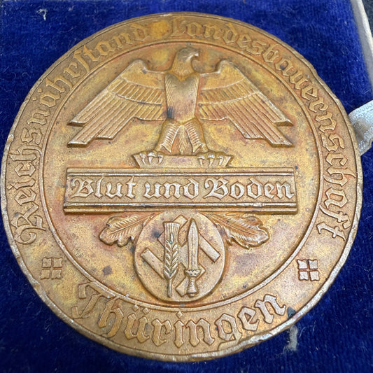 WW2 original artifact – Blut und Boden Thüringen 60mm – interior detail