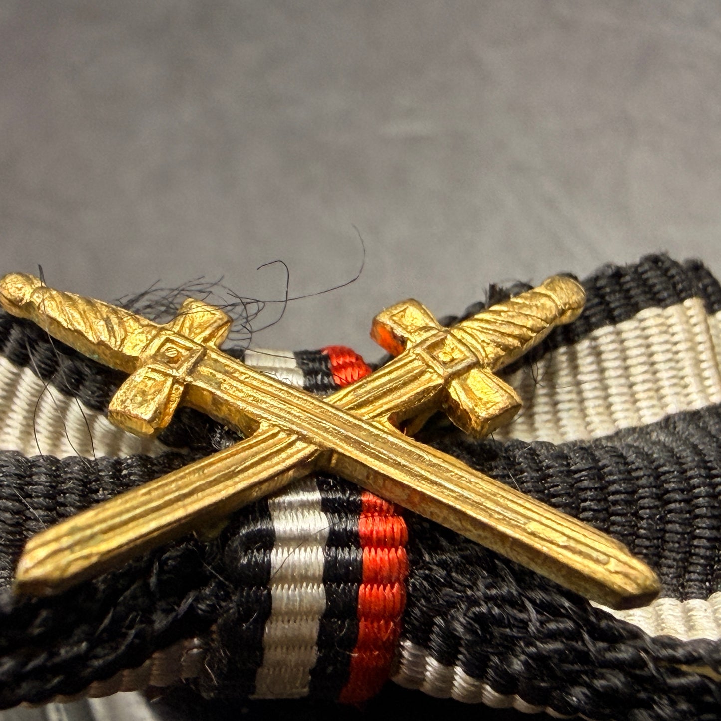 WW2 original artifact – Pre-WWII German 2-Position Button Hole Ribbon, 1914 Iron Cross – interior page