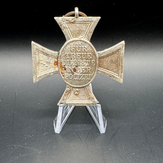 WW2 original artifact – Polizei Dienstauszeichnung 2. Stufe für 18 Jahre – interior detail