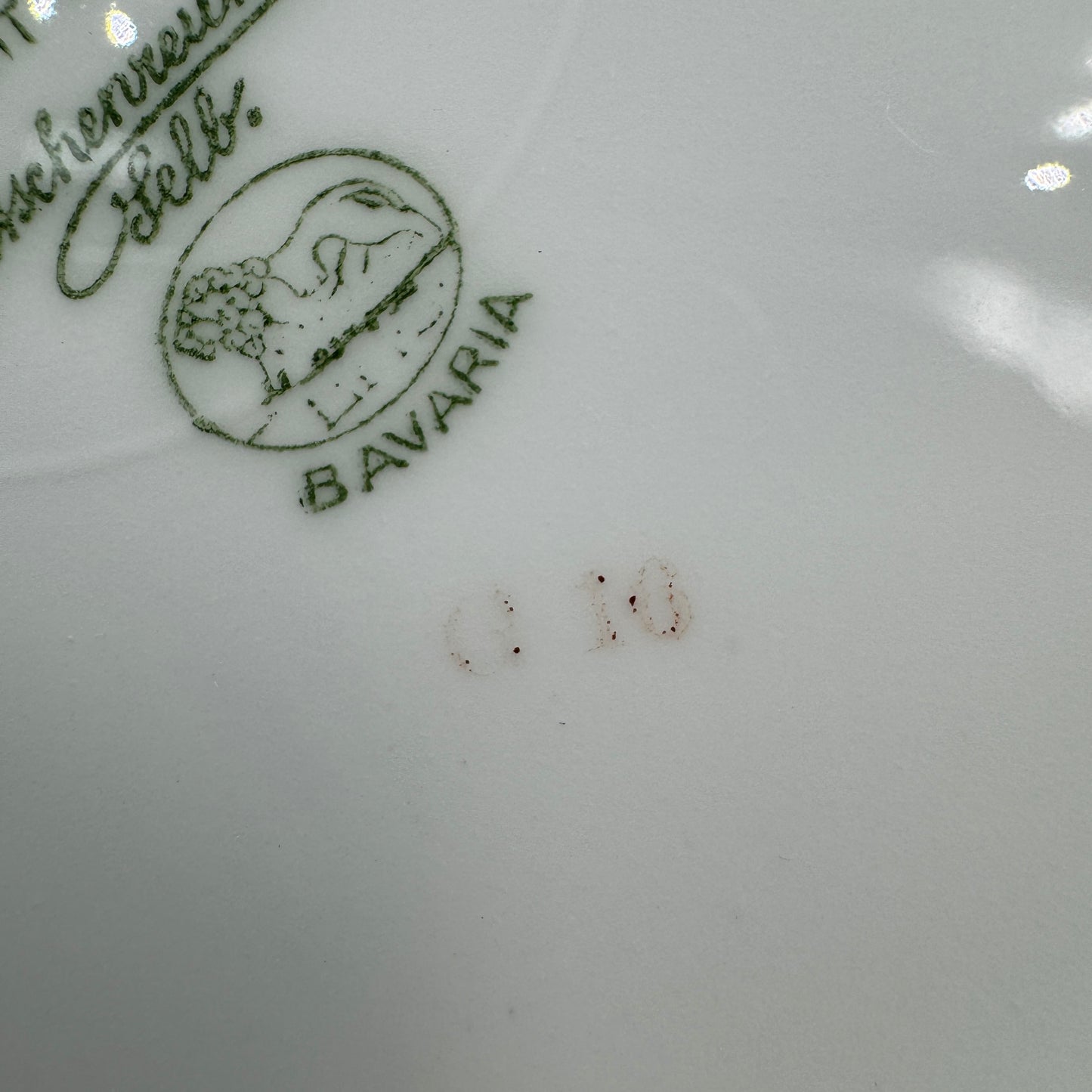 WW2 original artifact – DAF Labor Front Large Soup Bowl by Hutschenreuther Selb – interior page