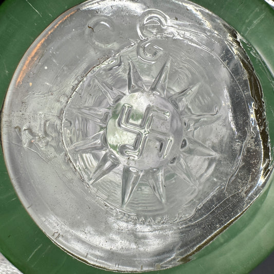 WW2 original artifact – Carlsberg beer bottle – interior detail