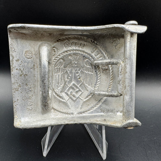 WW2 original artifact – Hitler Jugend buckle M4/38 Richard Sieper & Sohne – interior detail