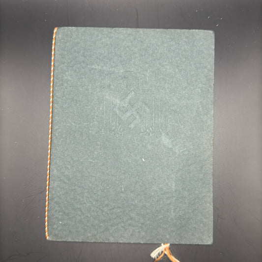 WW2 original artifact – German NSRL Sports Certificate – interior detail