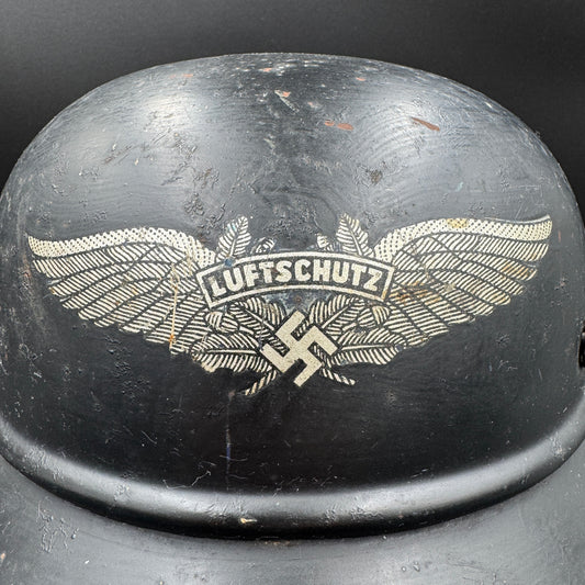 WW2 original artifact – Luftschutzhelmet – interior detail