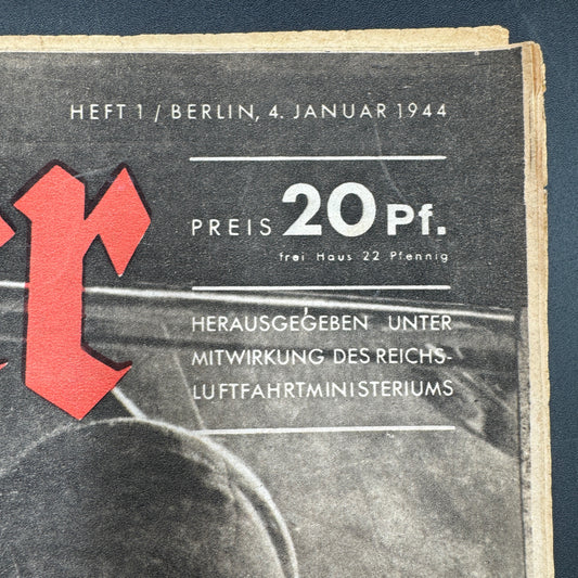 WW2 original artifact – Der Adler Jan 1944 – interior detail
