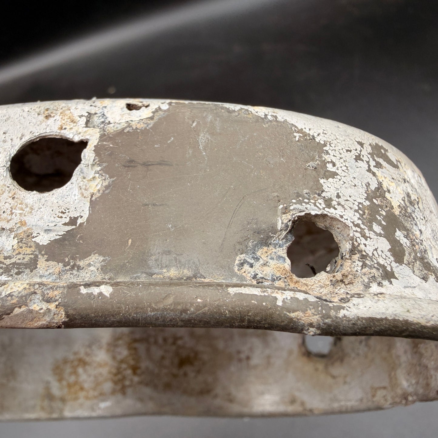 WW2 original artifact – German messkit lid with inscription "ob monn" – interior page