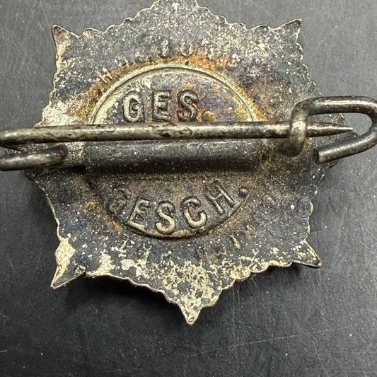 Reverse RLB badge H Aurich Dresden Ges Gesch marking