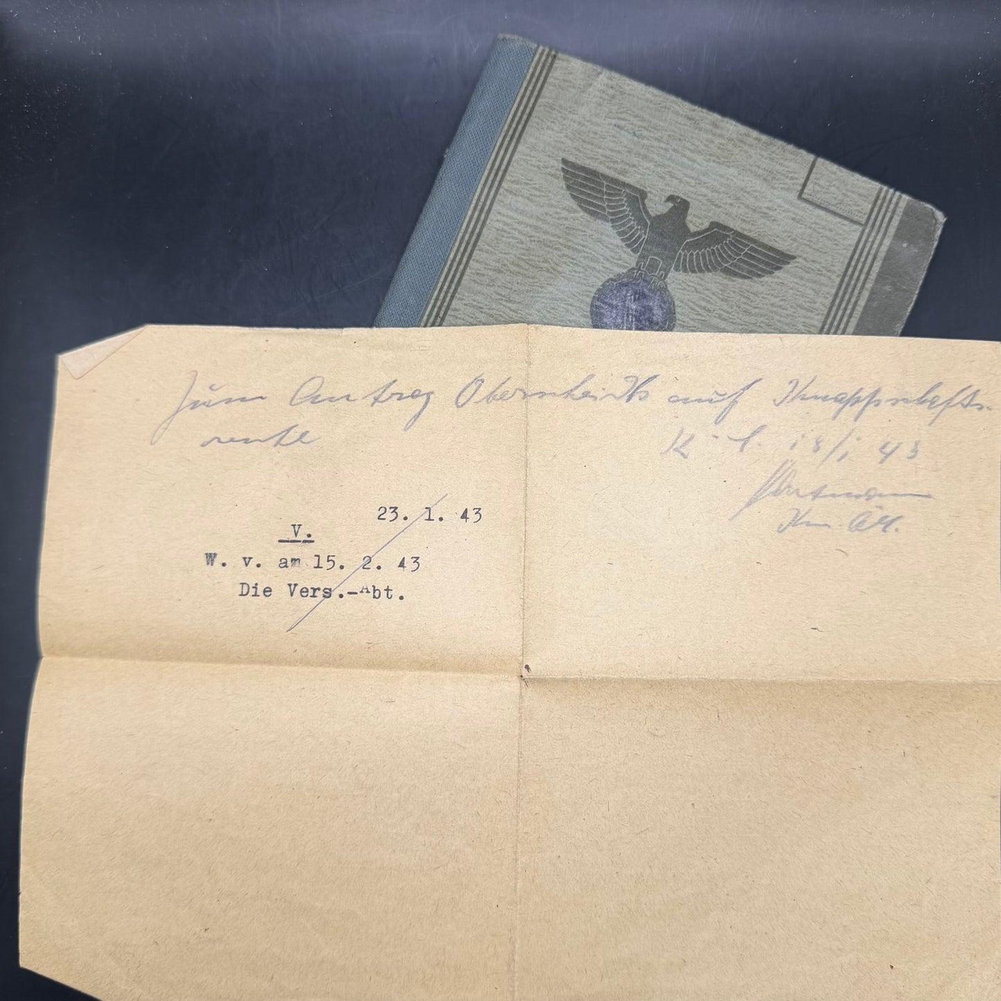 Military Service Certificate confirming WWI service (1914–1918) back side