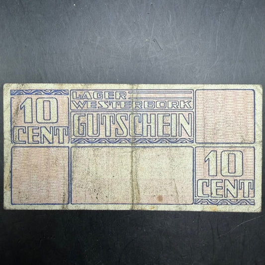 Reverse Lager Westerbork 10 cent note