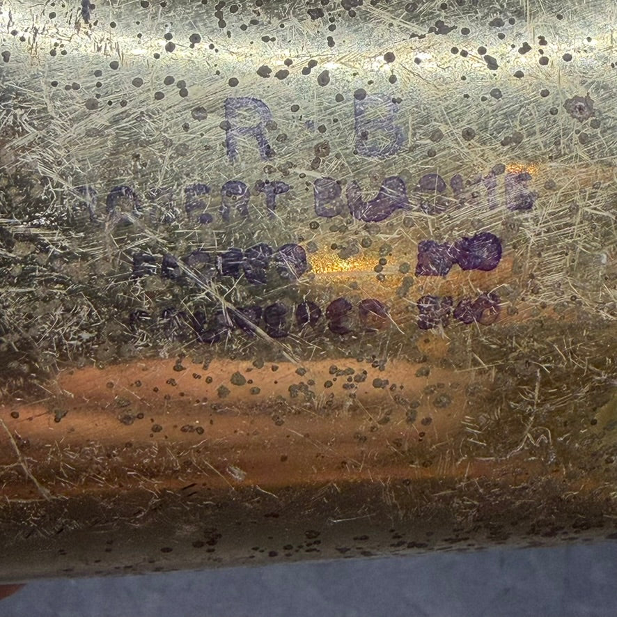 Detail of surface wear and oxidation on British WWII foot powder tin