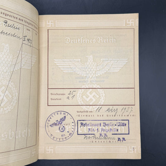 Issue stamp Arbeitsamt Berlin Mitte 1937