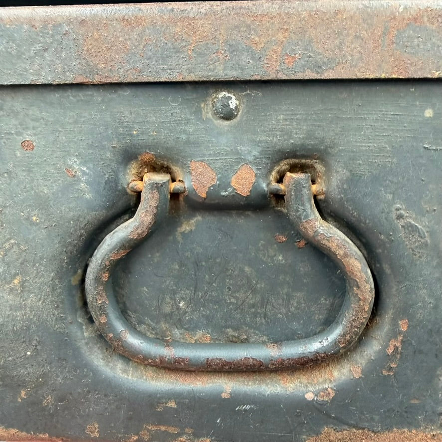Original carrying handle on WW2 German Red Cross first aid box