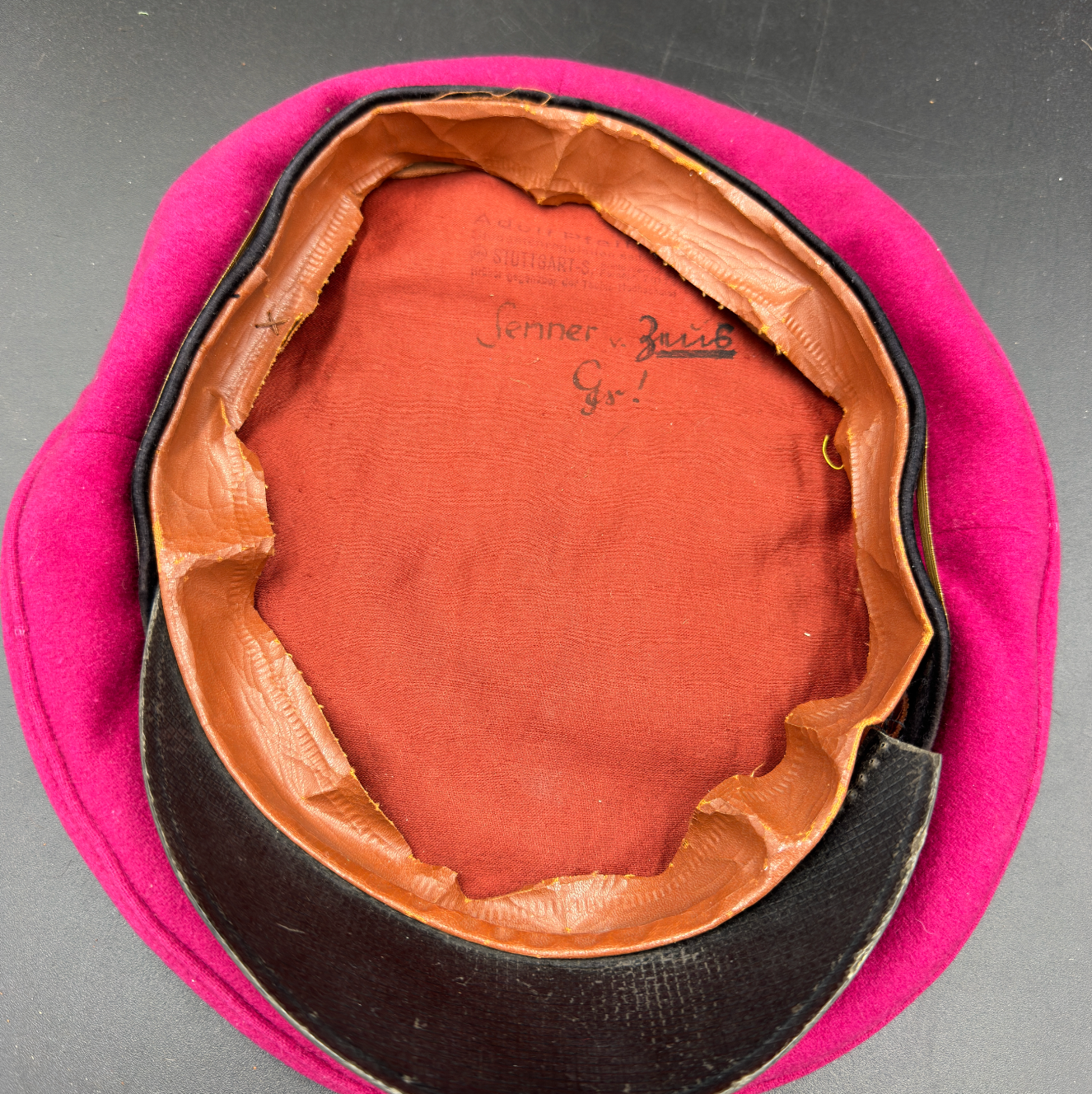 WW2 original artifact – University Student Cap – interior page