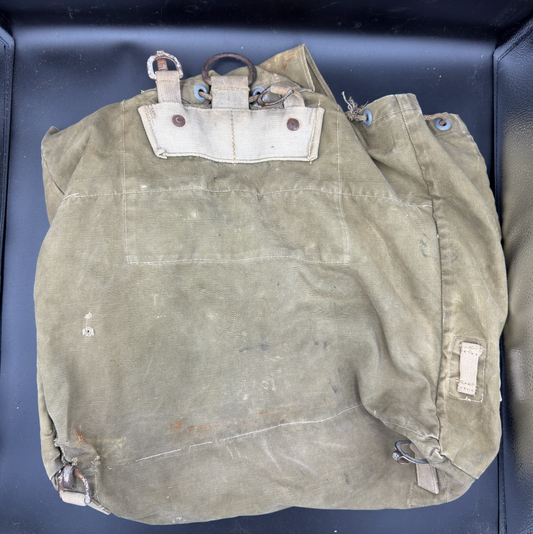 WW2 original artifact – Wehrmacht Original Tropical Backpack Afrikakorps – interior detail