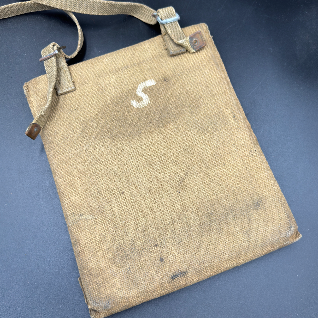 WW2 original artifact – British WWII Officer Map Case: WW2 Dated 1944 – interior page