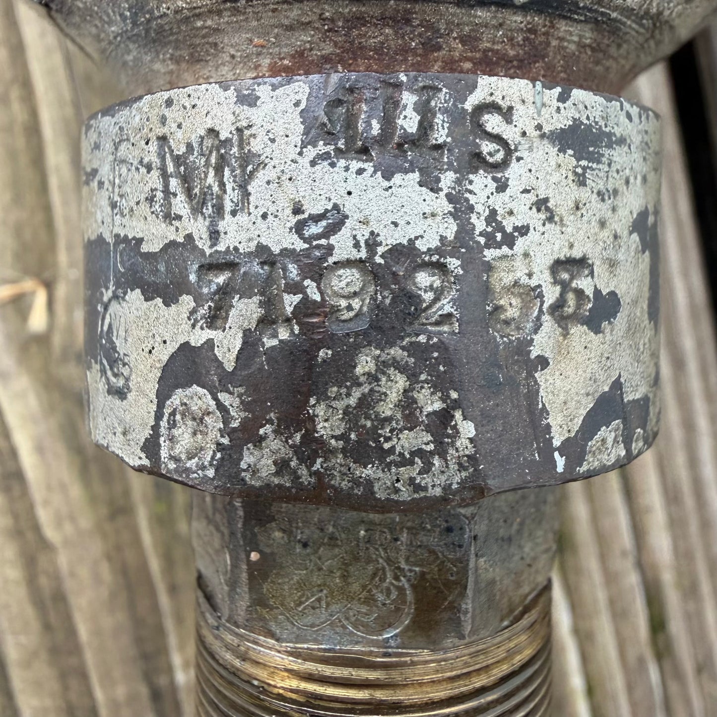 Screw collar showing Air Ministry stamp and production number