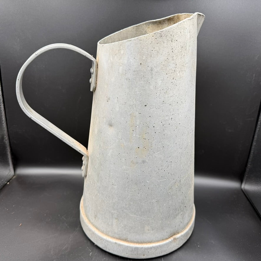 Side view of original 1936 German military aluminium measuring jug