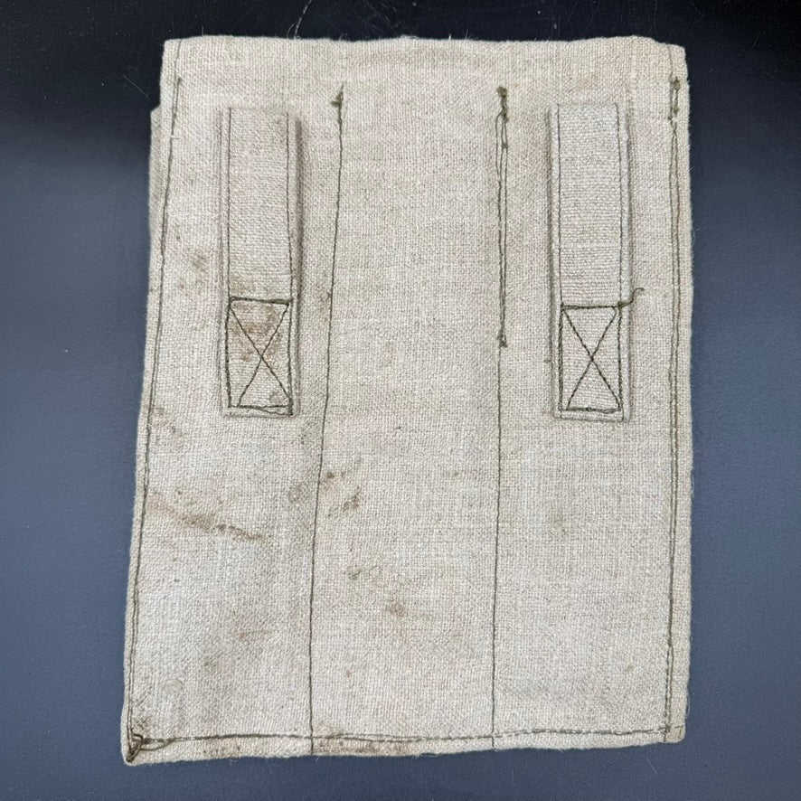Rear view of WWII Soviet PPSh-41 ammo pouch showing belt attachment loops