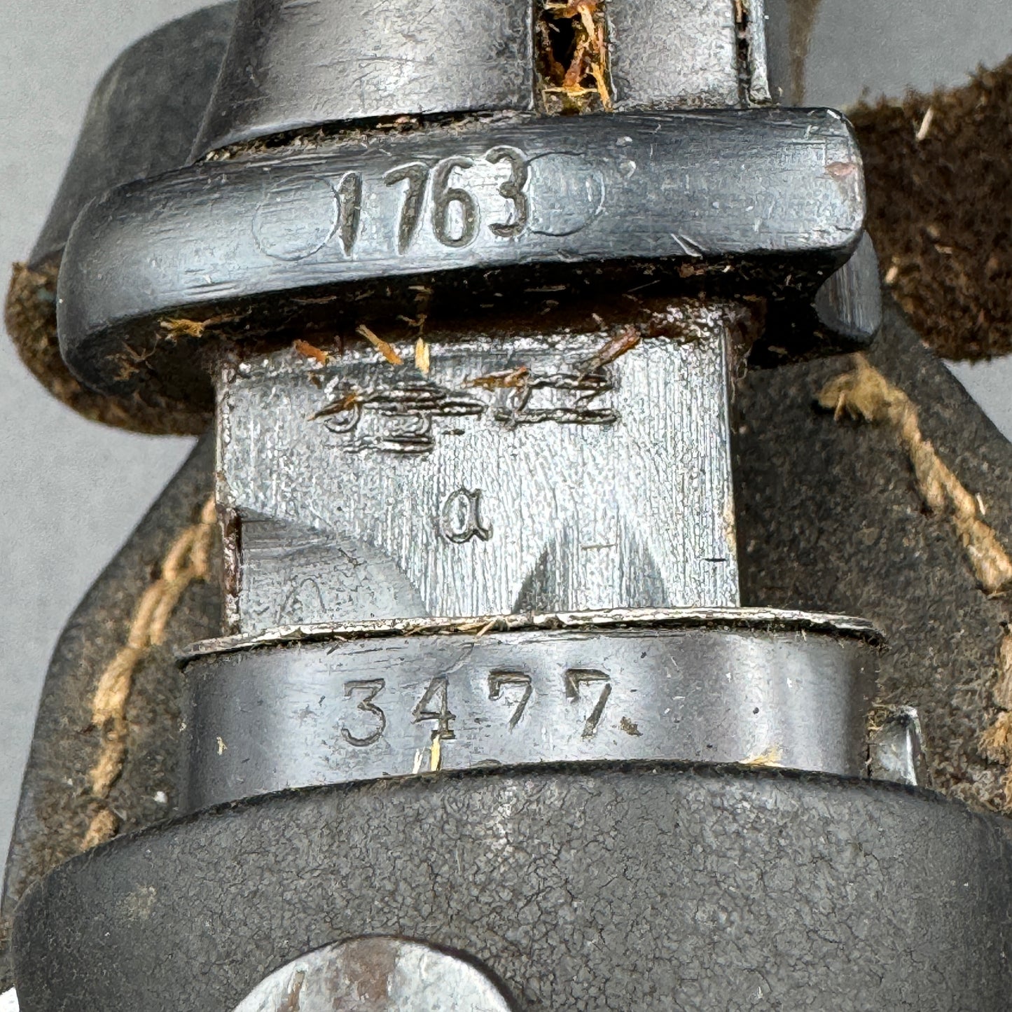 WW2 original artifact – Almost Mint K98 Bayonet with frog – interior page