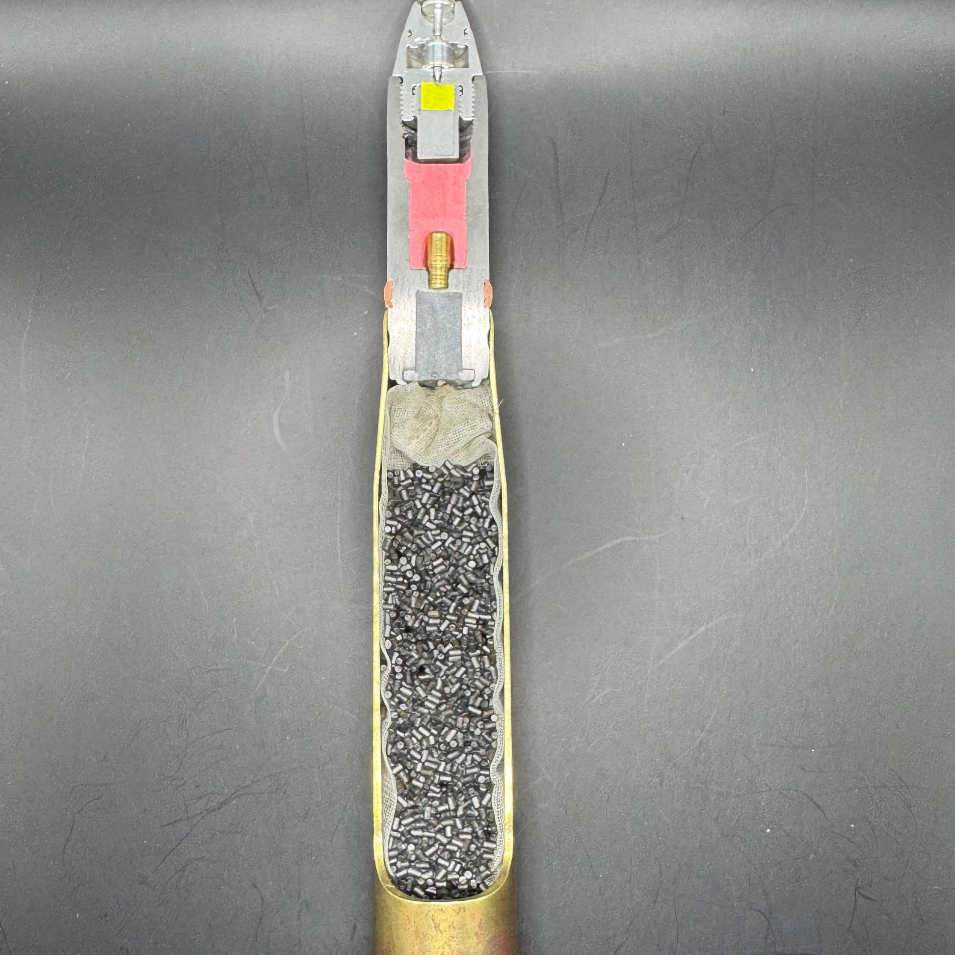 WW2 original artifact – 20mm FLAK High-Explosive Round with Dissected Tracer – AxisArtifacts