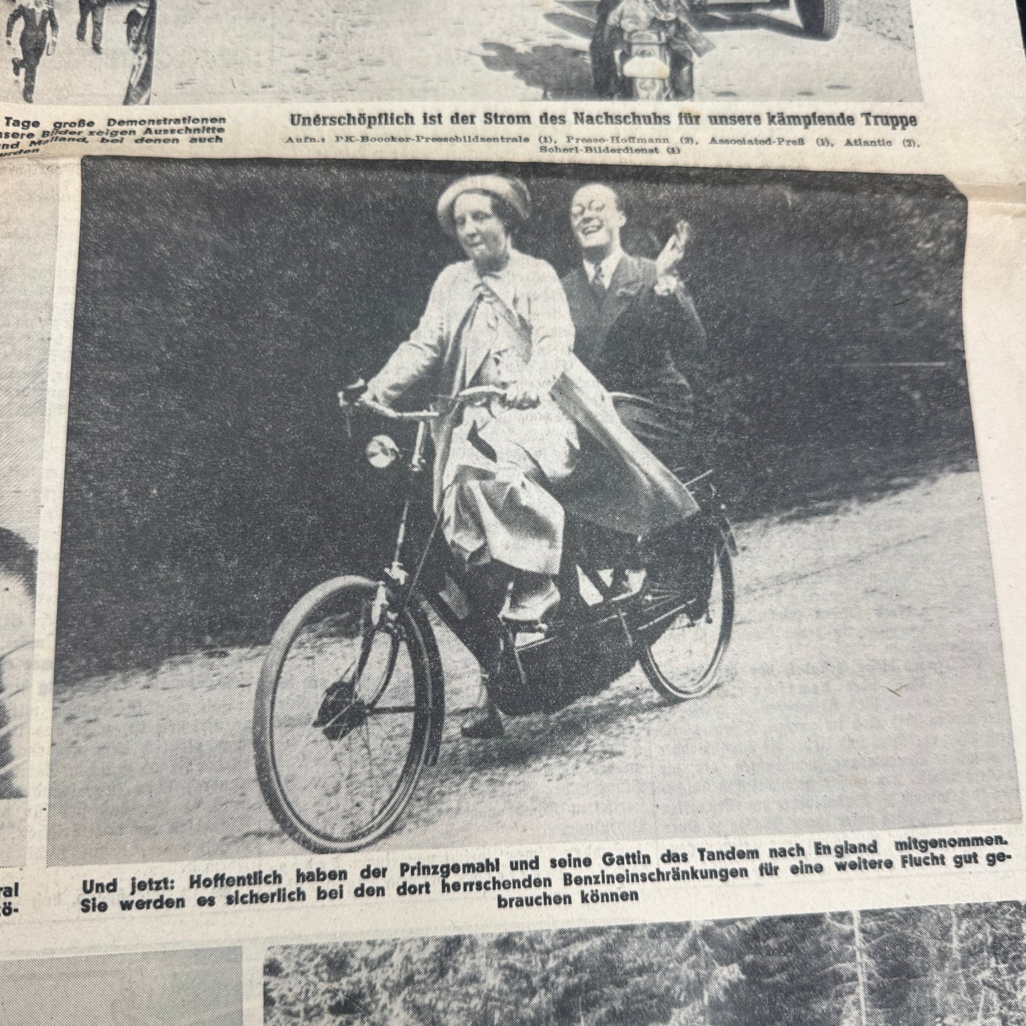 WW2 original artifact – RARE: Völkischer Beobachter May 20 1940 – interior page