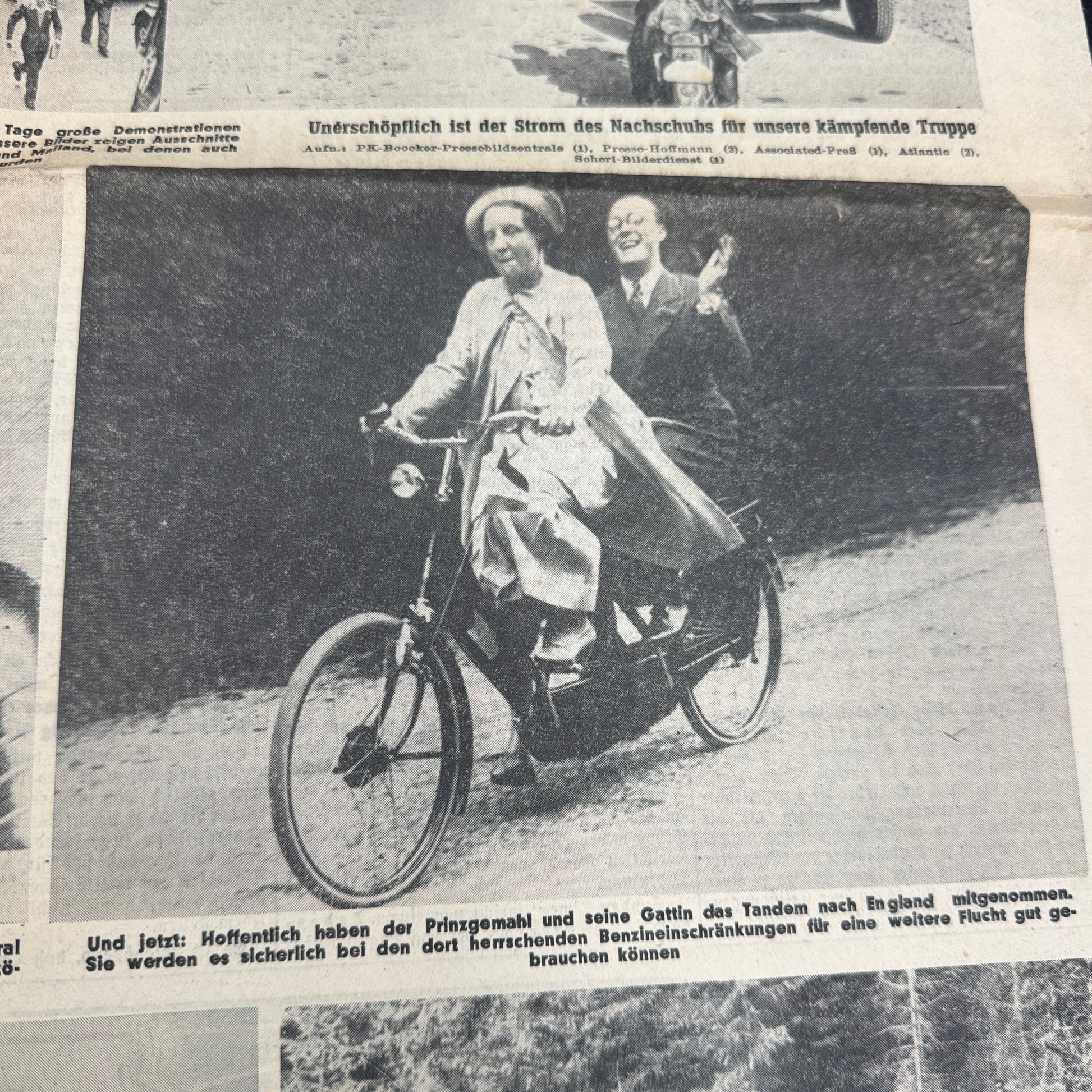 WW2 original artifact – RARE: Völkischer Beobachter May 20 1940 – interior page