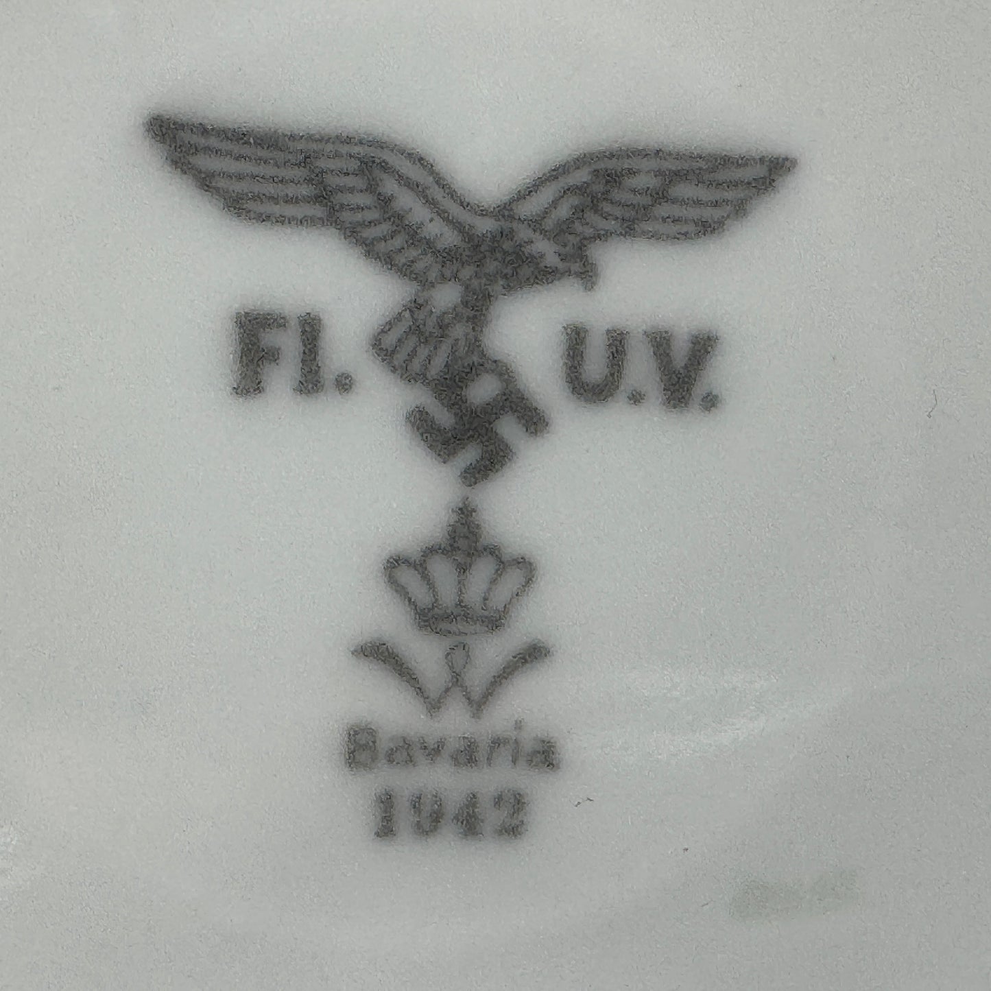 WW2 original artifact – Porcelain coffee pot FLUV Bavaria 1942 – interior title page