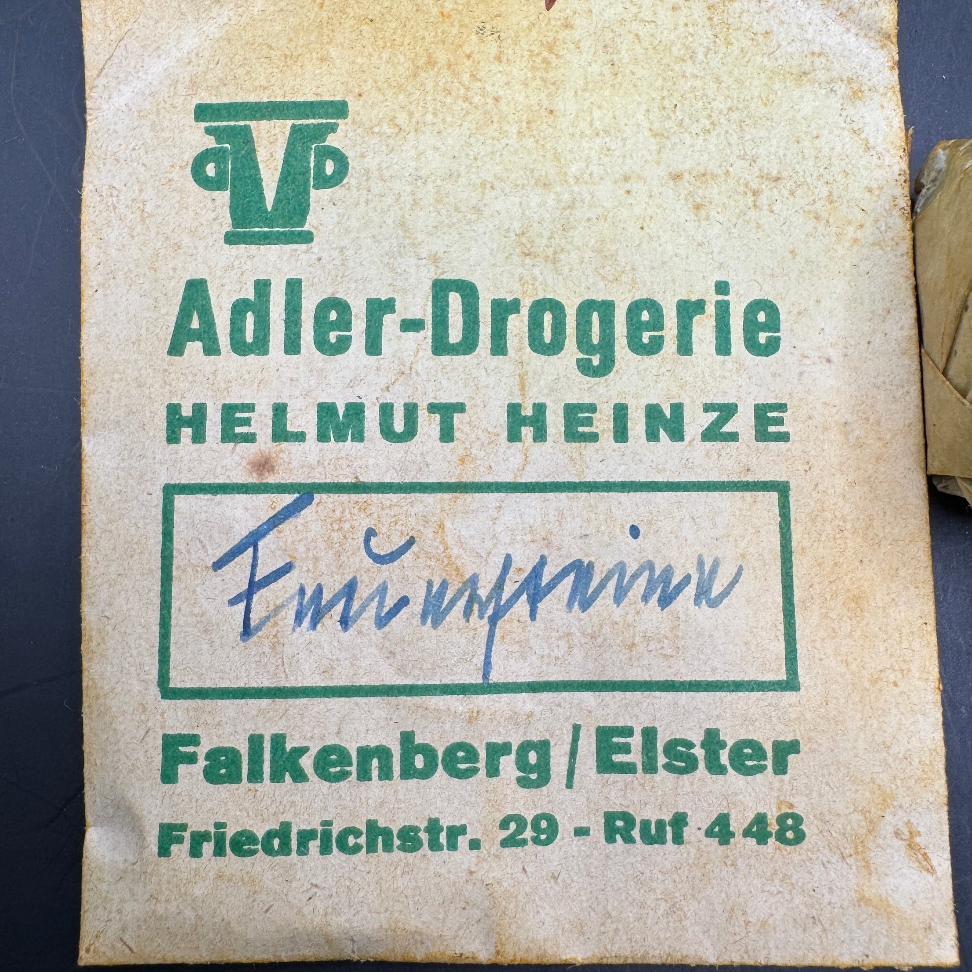 WW2 original artifact – German WW2 DRK Medic Pouch with Supplies 1939 – interior page