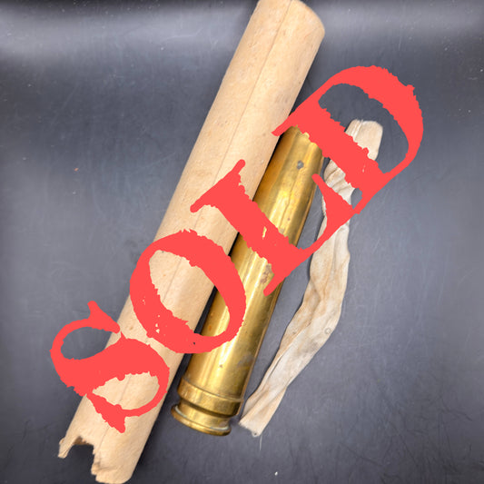 WW2 original artifact – Flak 20mm casing with original paper tube – AxisArtifacts