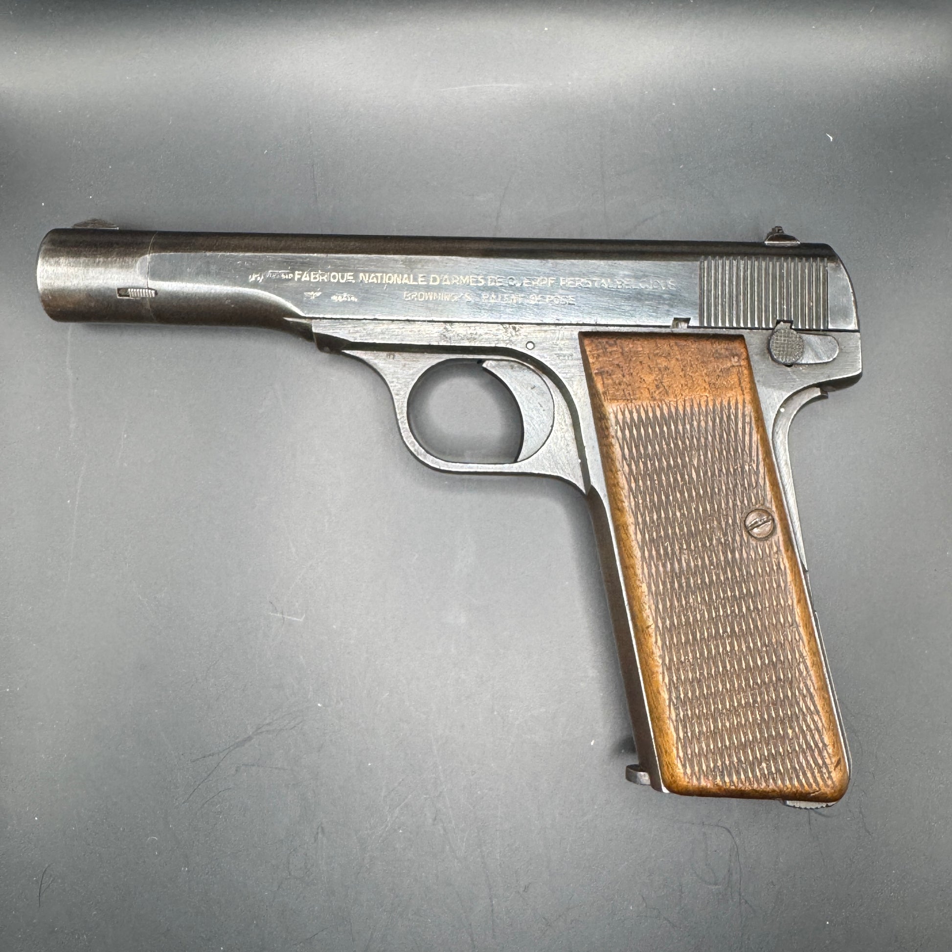 WW2 original artifact – FN Browning 1922 .32 ACP Semi-Auto Pistol – interior detail