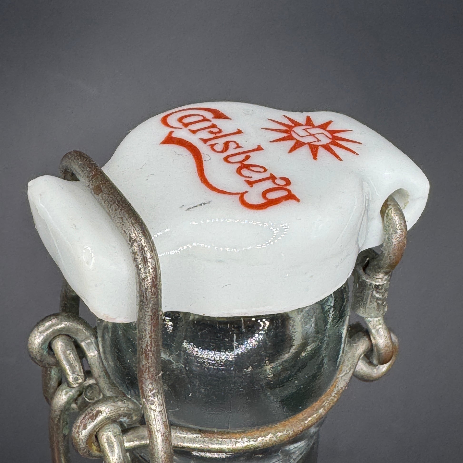 WW2 original artifact – Carlsberg beer bottle – interior title page