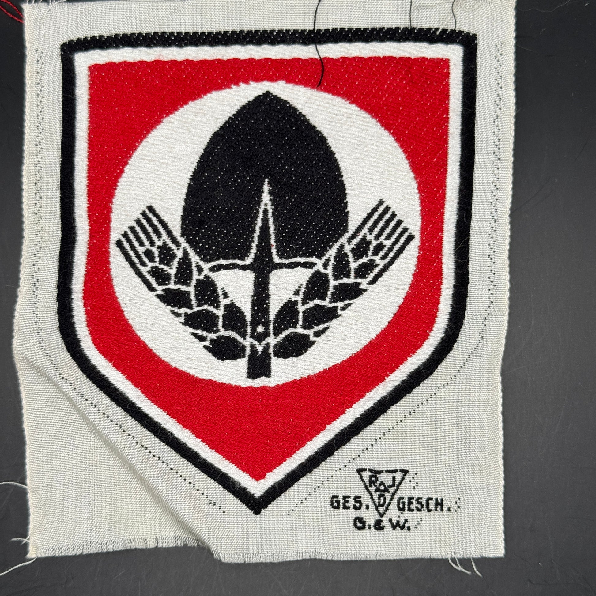 WW2 original artifact – Unissued Original Third Reich RAD (German Labor Service) Small Sports Patch – AxisArtifacts