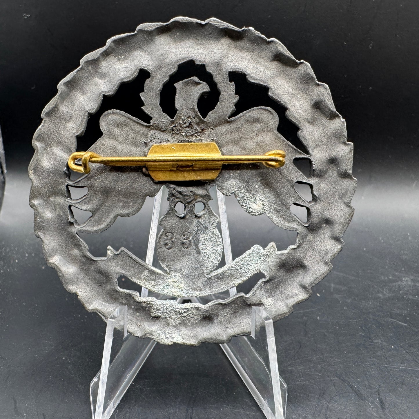 WW2 original artifact – BIG! Standschützenverband Tirol Vorarlberg Abzeichen Meisterschütze – interior detail
