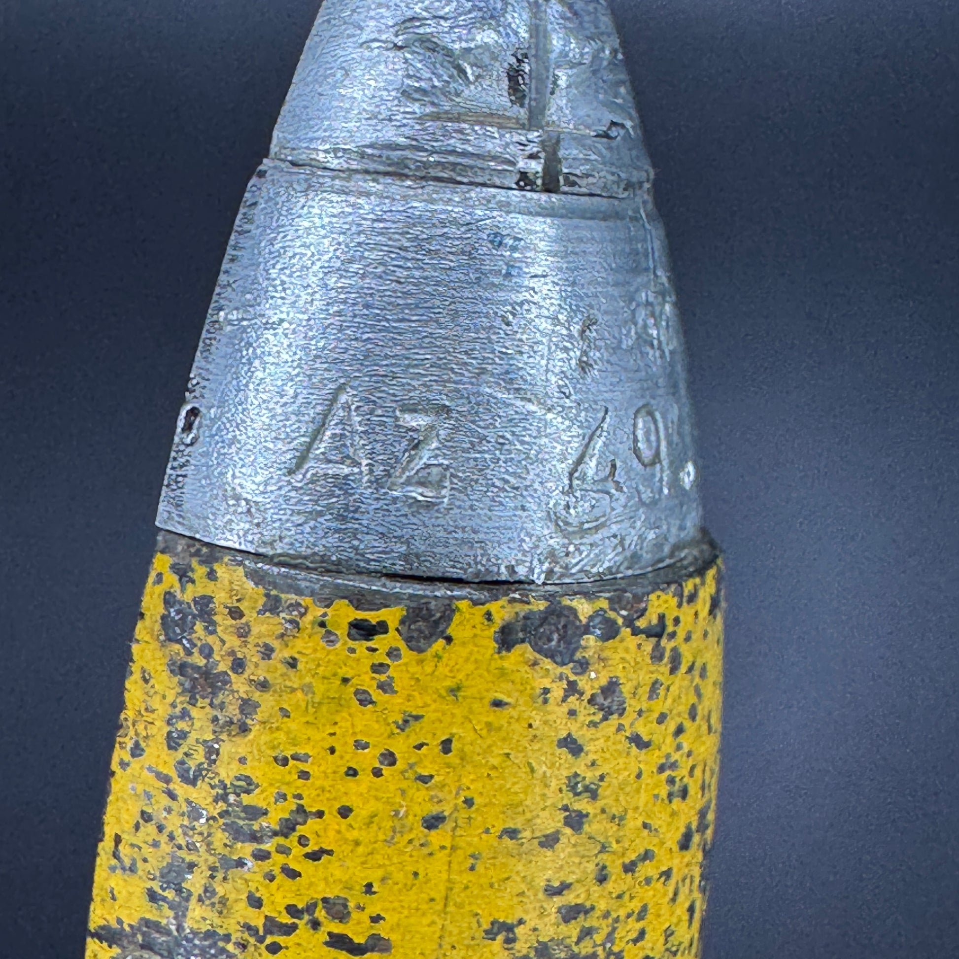 WW2 original artifact – 20mm FLAK High-Explosive Round with Dissected Tracer – interior page