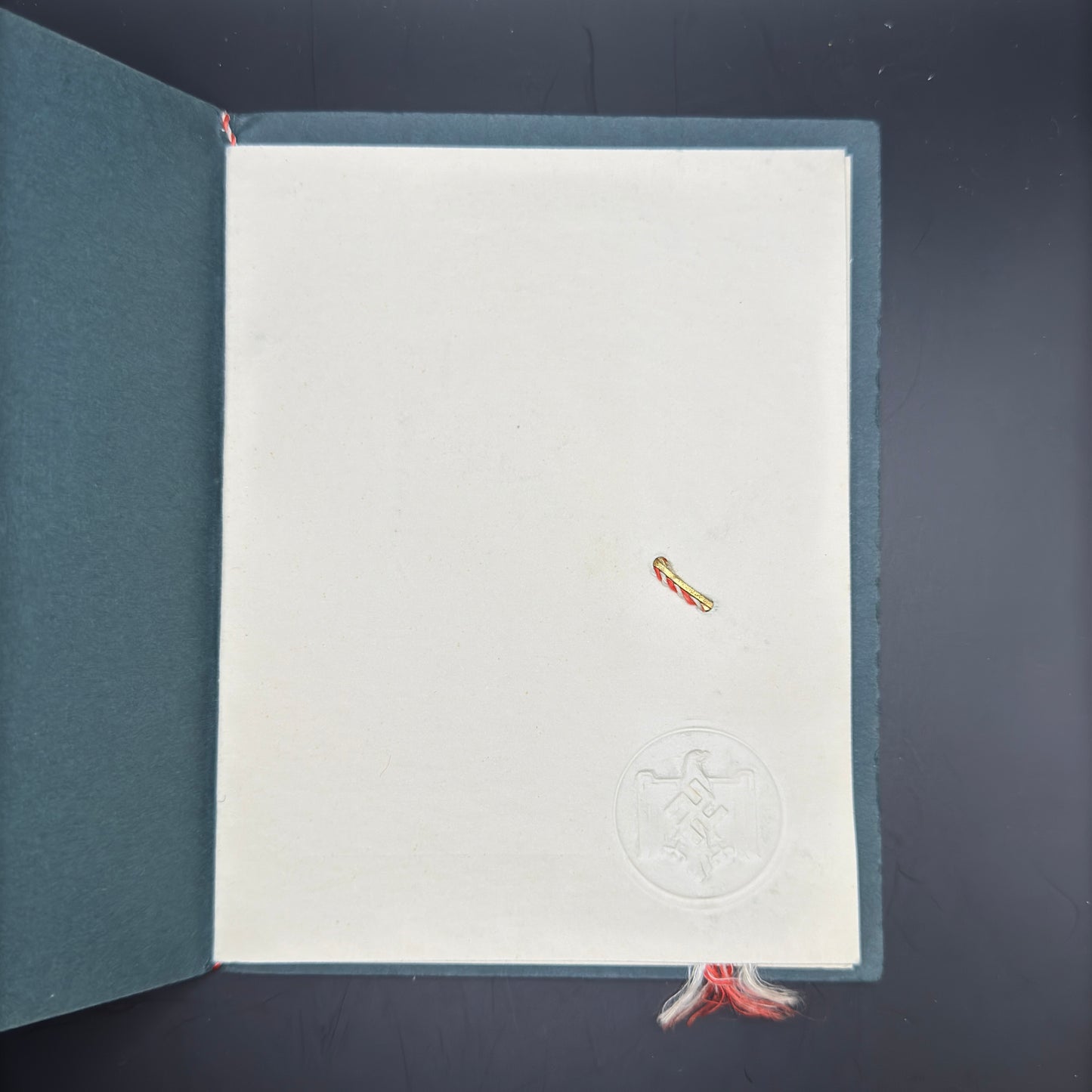 WW2 original artifact – German NSRL Sports Certificate – interior page