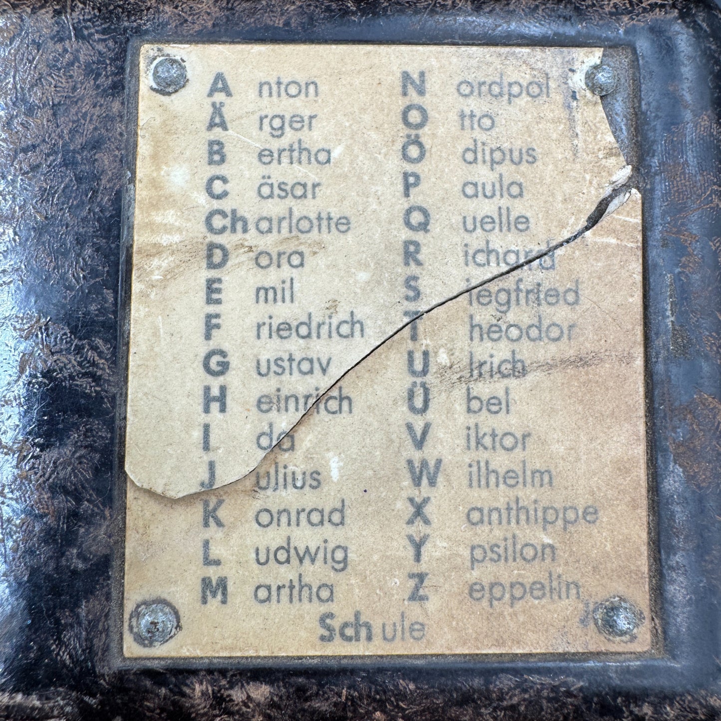 WW2 original artifact – Working German Field Telephone (FF33) 1941 – interior page