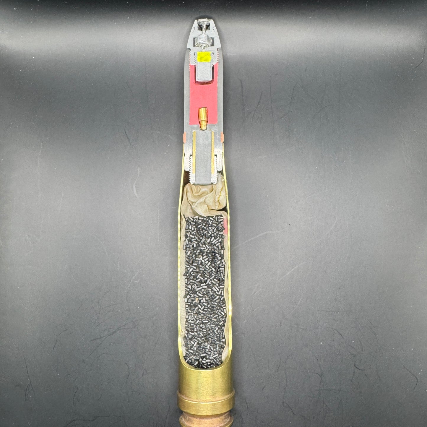 WW2 original artifact – 20mm FLAK High-Explosive Round with Dissected Tracer – AxisArtifacts